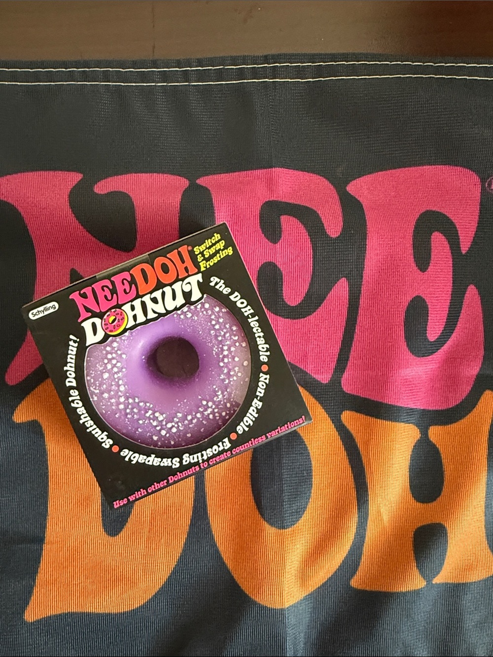 Needoh Donut Purple Squishy Toy - Needoh